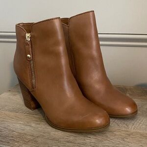 Aldo tan brown Leather Ankle Boots